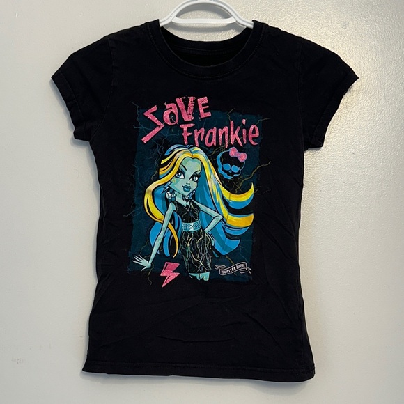 monster high Other - Monster High Save Frankie Black Kids T-Shirt